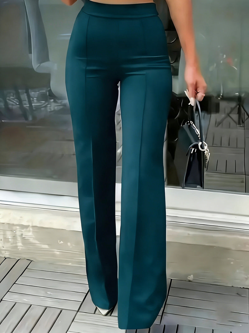 Women’s Black High-Waisted Wide-Leg Pants.