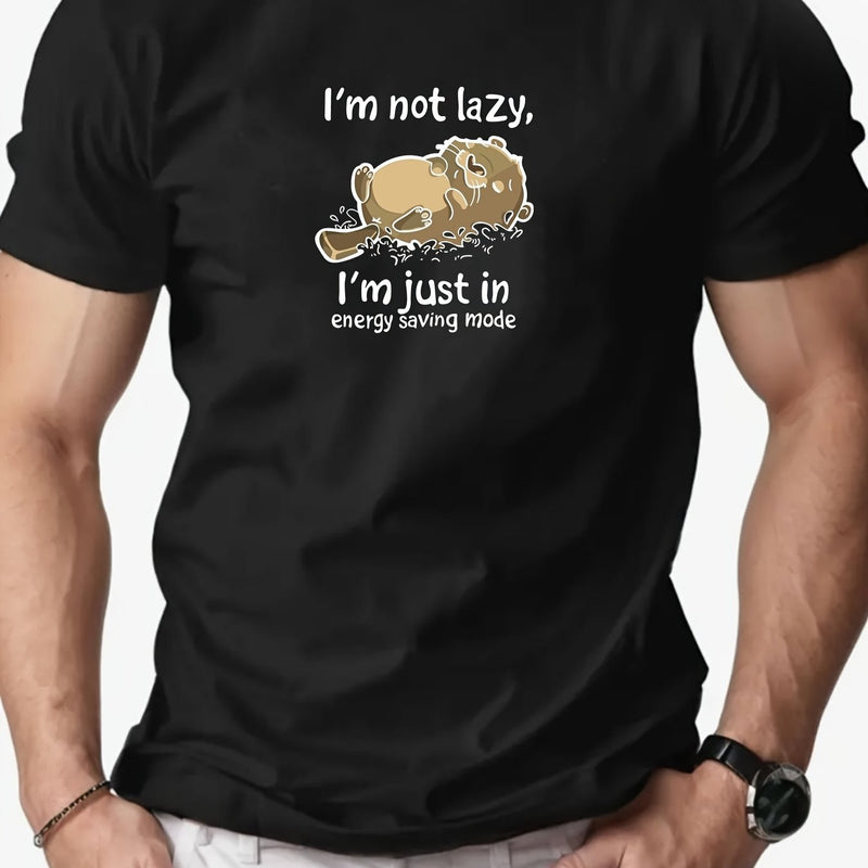 Men's Casual T-Shirt - Summer Short Sleeve Round Neck.