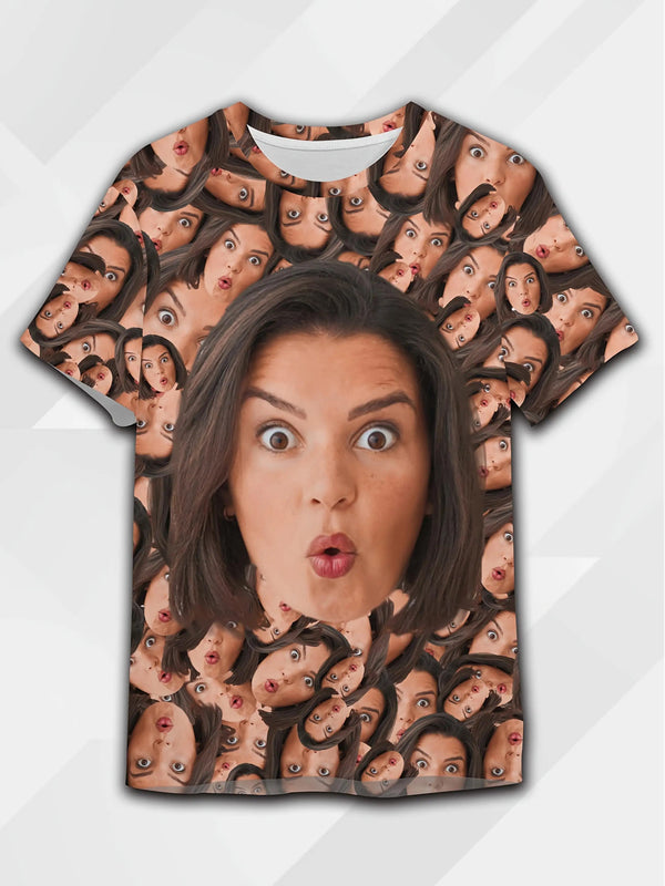 Men's T-Shirt- Personalized Face Print.