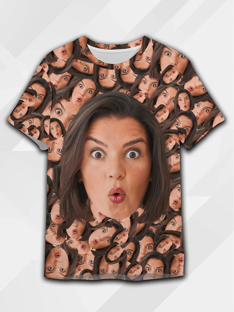 Men's T-Shirt- Personalized Face Print.