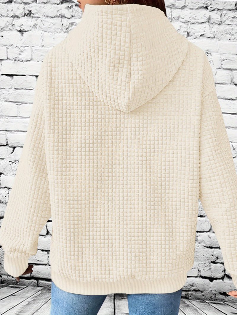 Women’s Patterned Waffle Hoodie.