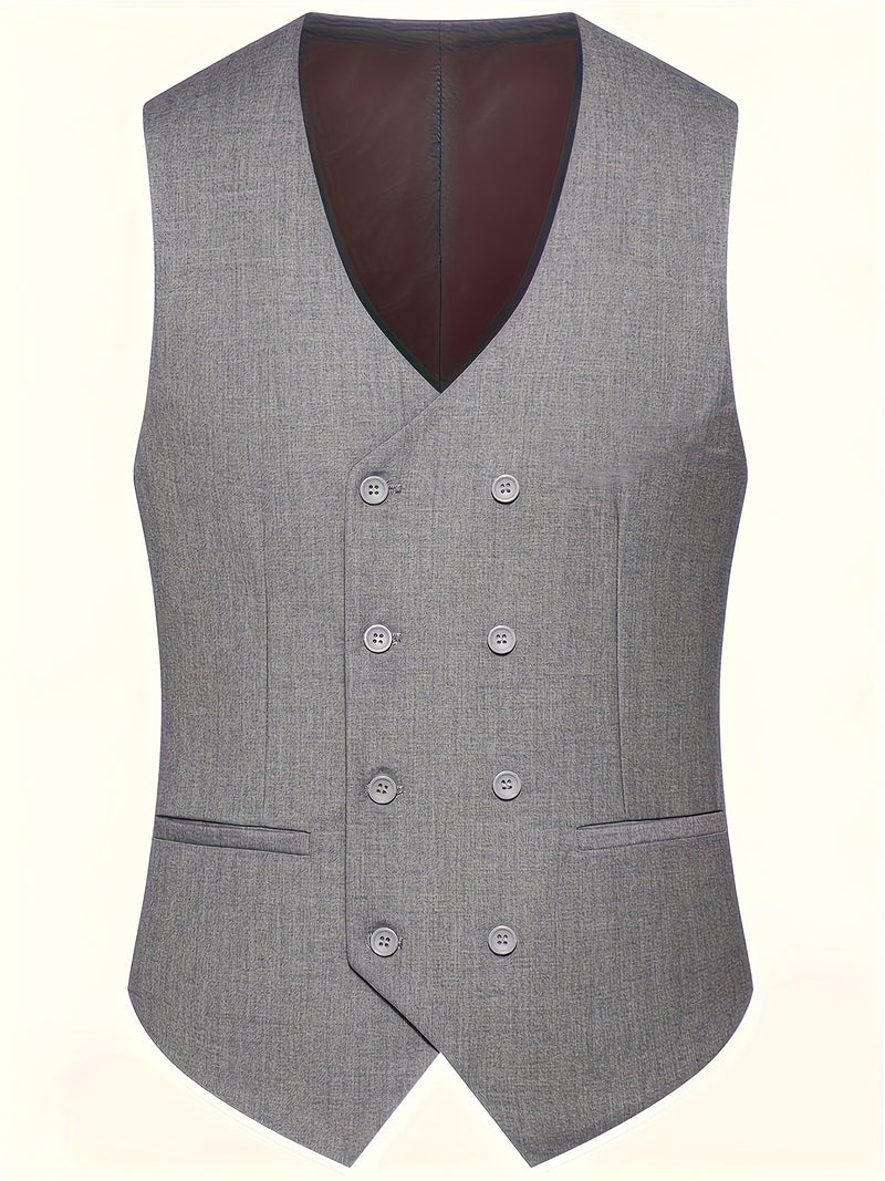 A Men'S Three-Piece Suit, Including a Blazer, Vest, And Trousers, High-Quality.