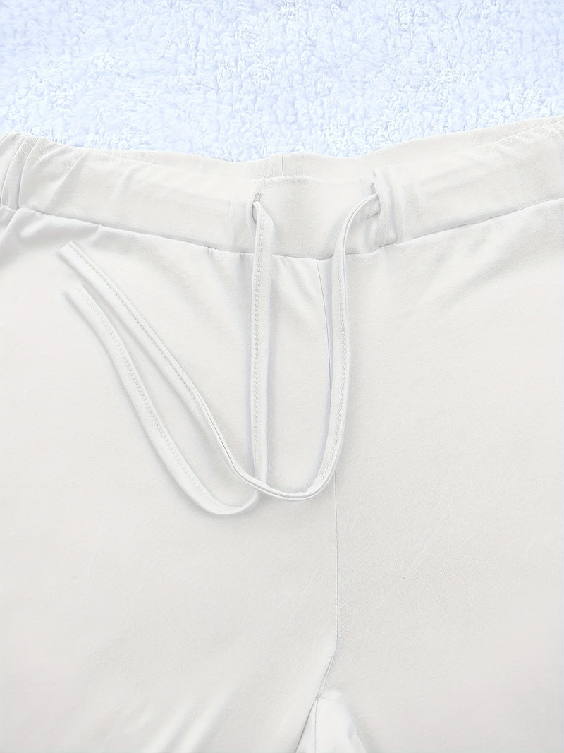European and American Women's Fashion Flared Straight-Leg Pants.