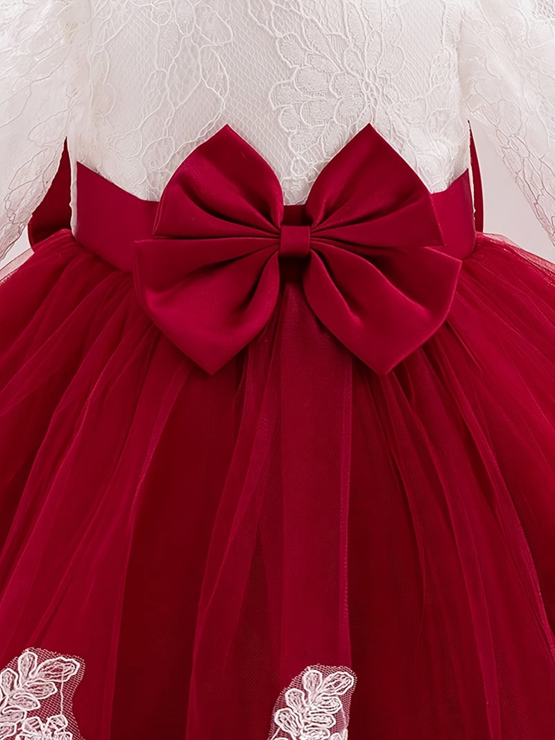 New Bow Children's Dress, Infant & Toddler Christening Gown.