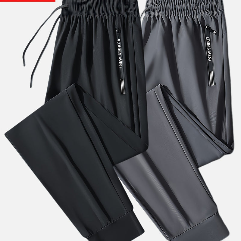 Men’s 2-Piece Set Summer High-Elasticity Jogging Pants.
