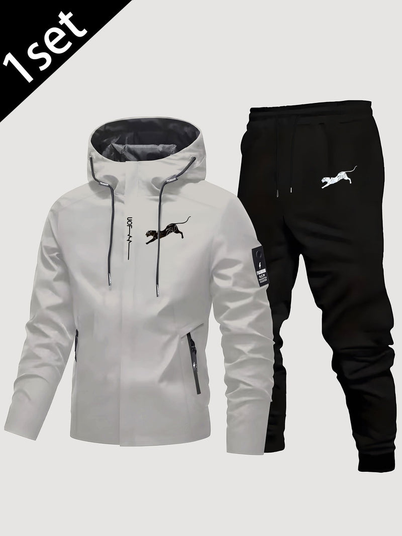 Men's Suit Jacket + Trousers Set, Autumn Winter Office Outdoor.