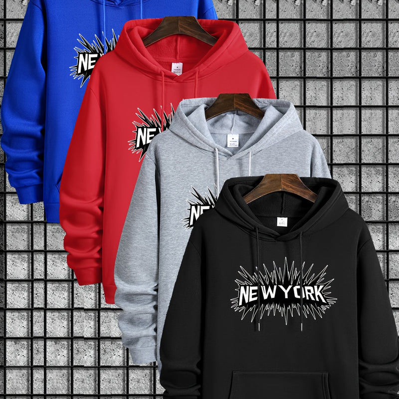 Men's 4pcs sweater set with new New York print.