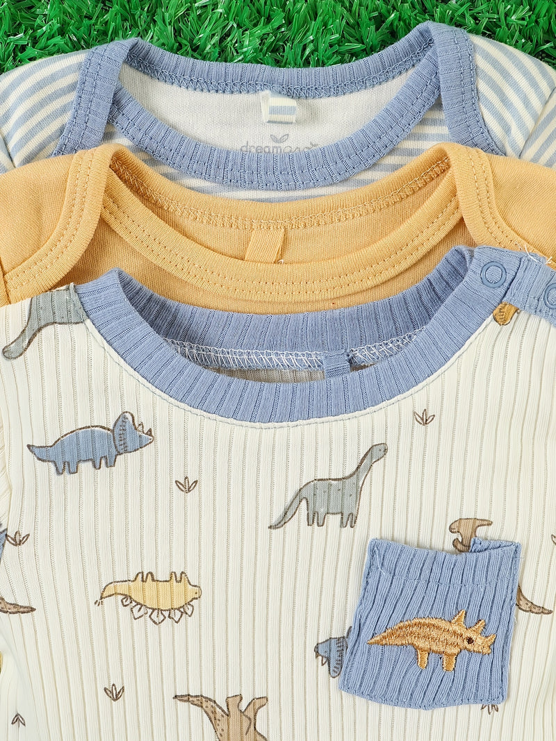 8pcs summer newborn baby boy romper set with elephant.