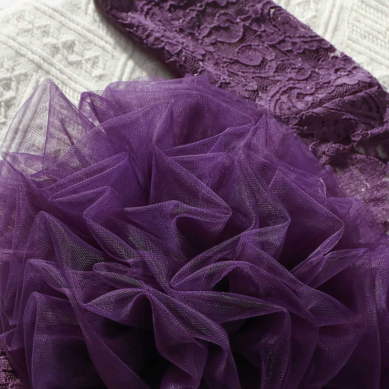 2pcs Newborn Girl Lace Tutu & Headband Set.