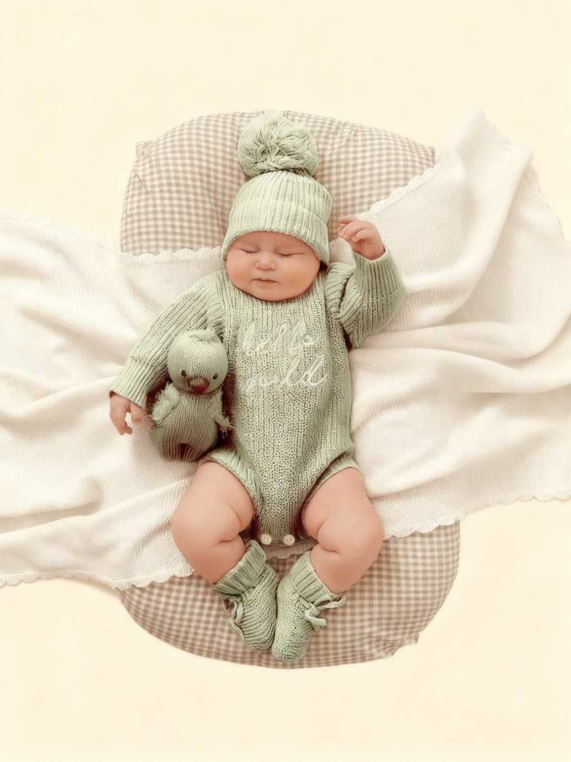 2pcs Photography Outfit, Hooded Sweater.