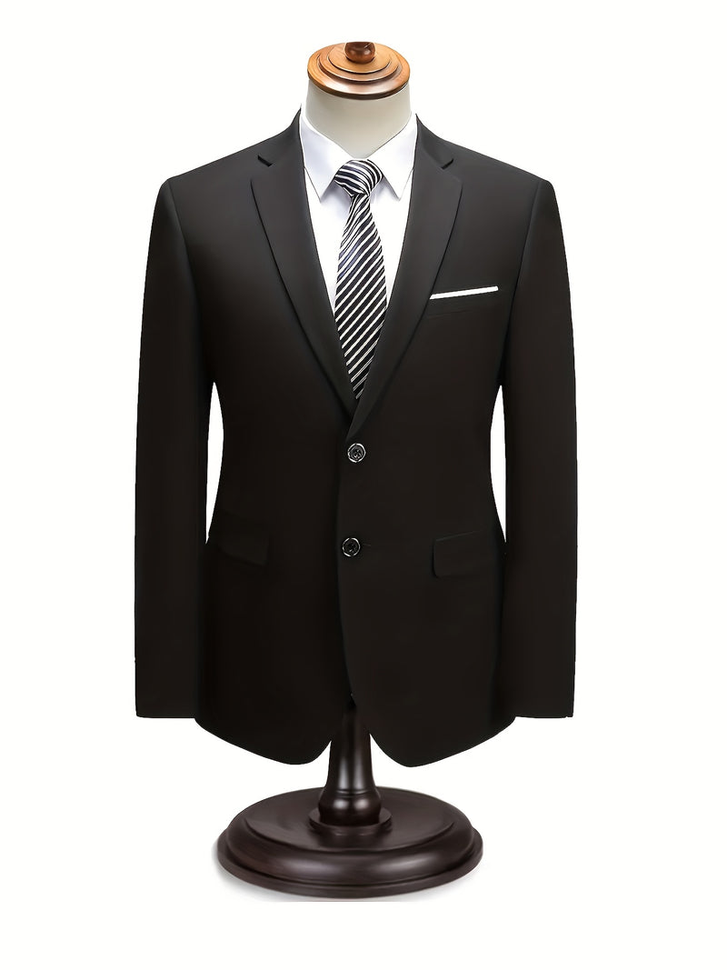 A Men'S Three-Piece Suit, Including a Blazer, Vest, And Trousers, High-Quality.