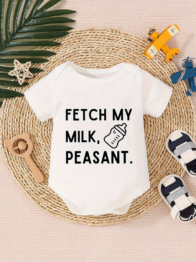 Baby Boy and Baby Girl Casual Cute Clothing Letter Print Jumpsuit.