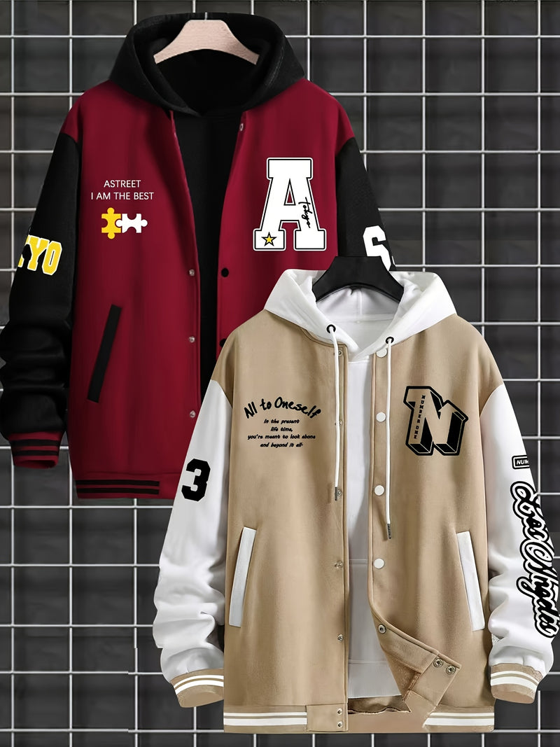 Men'sFashion Two-Piece Jacket Baseball Uniform.