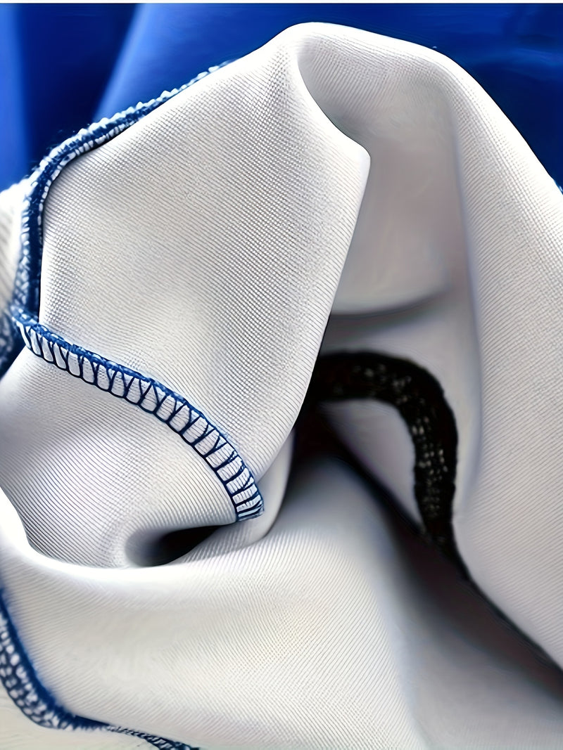 A Trendy Round-Neck Sweatshirt for Boys with a Faux Two-Piece Design.