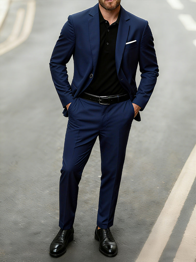 Men'S 2pcs Wedding Suit Set | Slim-Fit Business Blazer and Classic Trousers.