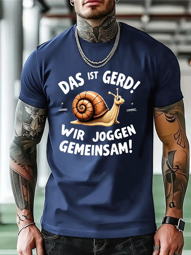 Men's Casual Summer Sports T-Shirt Made from a Blend.