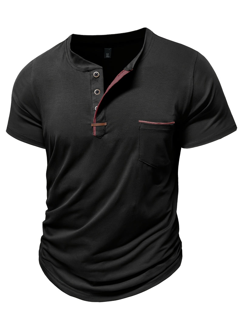 Men's Crewneck Short-sleeve T-shirt, Casual Summer Vacation.