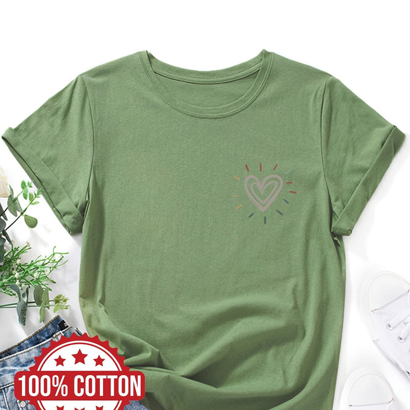 Women's "Love" Graphic Print T-Shirt.