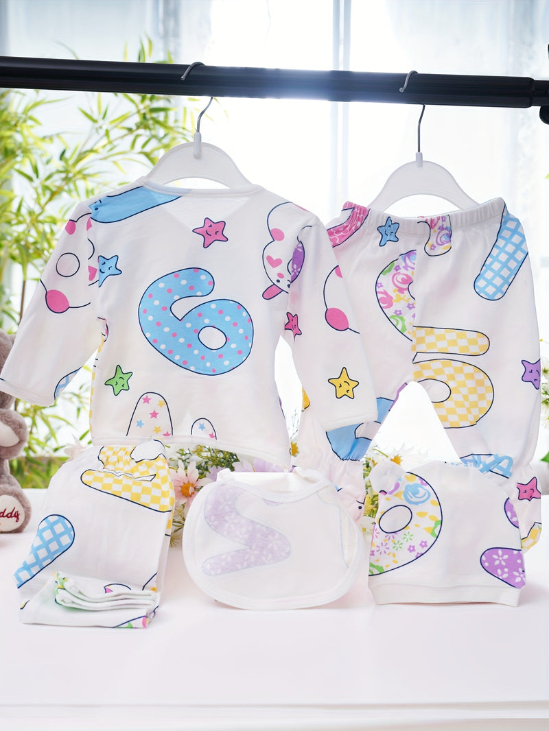 Newborn Baby Five-Piece Outfit Set for Infants.