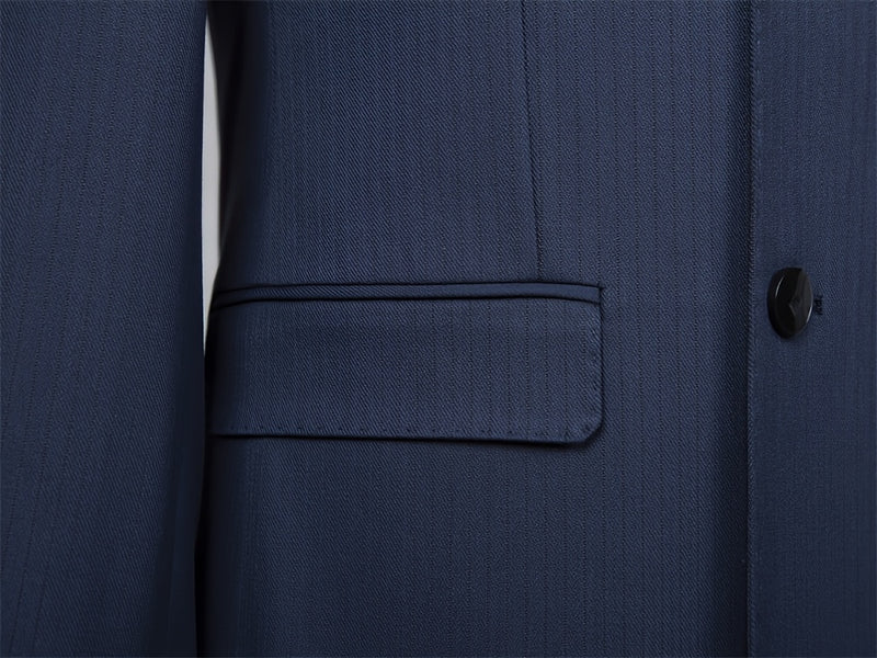 Men's Double-Breasted Suit Set, Casual Formal Wear.