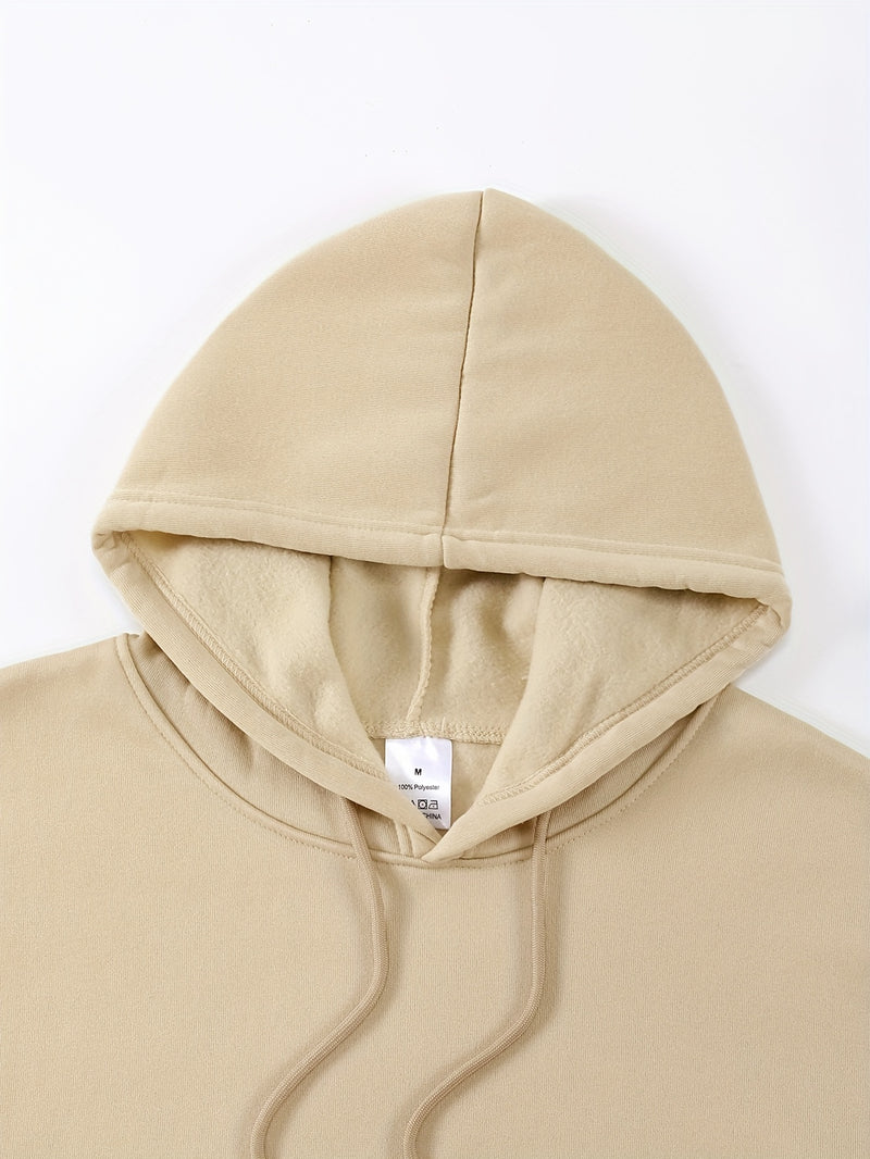 Men’s Hooded Sweatshirt New Solid Color Printed Hoodie Loose.