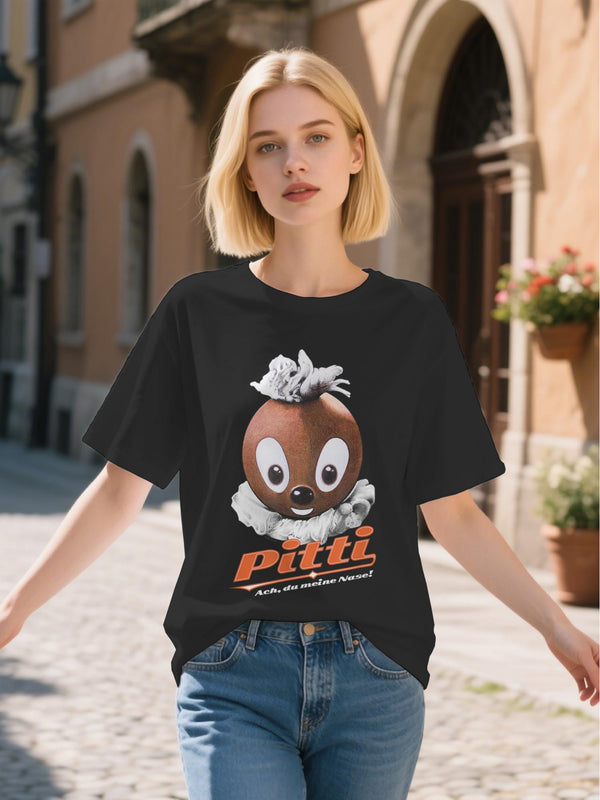 Black Graphic Print Tee Shirts for Woman Top Clothing.