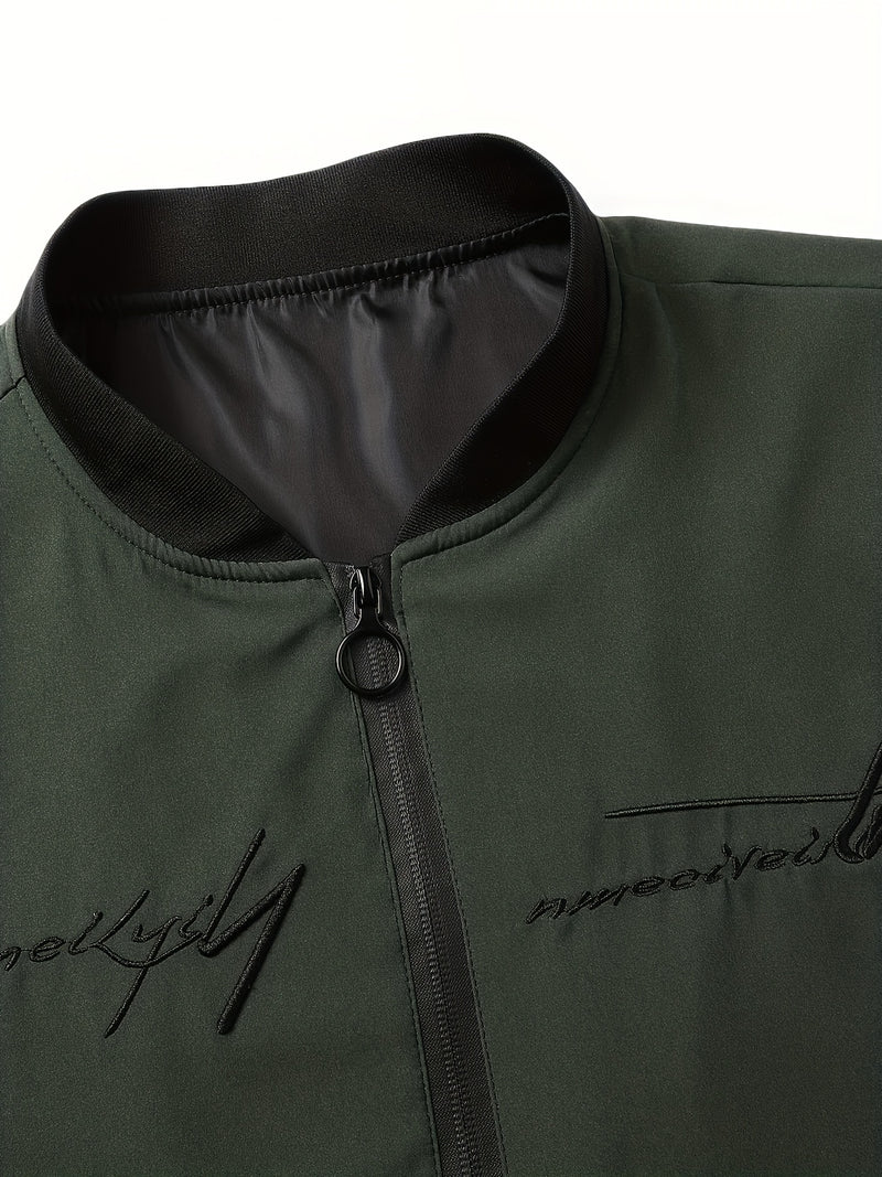 Men'S Casual Versatile Jacket for Young Adults, Stylish Baseball Coat.