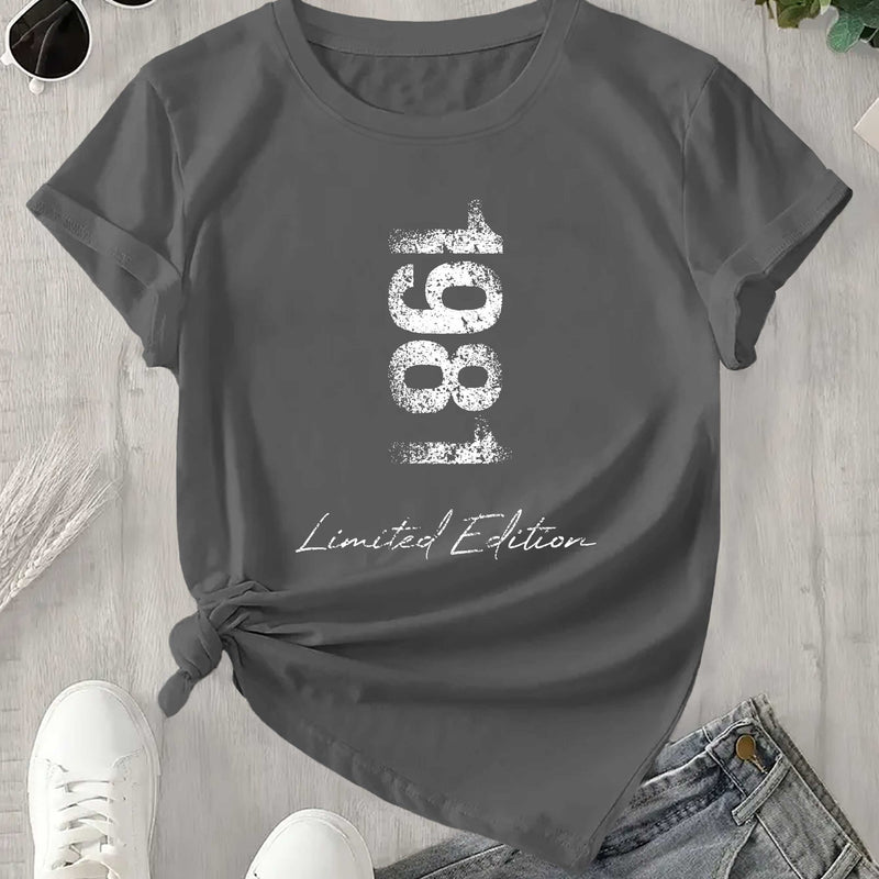 1981 limited edition Fashion Women's T-shirt Short Sleeves