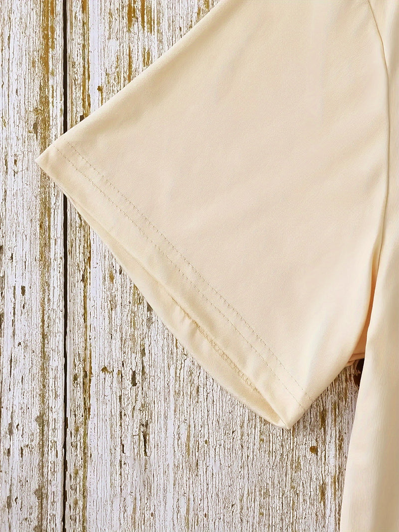 Women's Round Neck Short Sleeve Top.