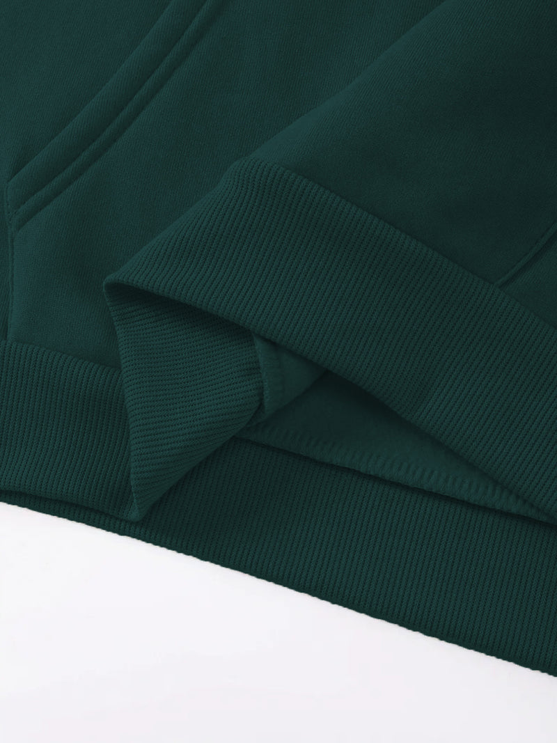 Men's Casual Versatile -Lined Hooded Sweatshirt with British Flag Print.