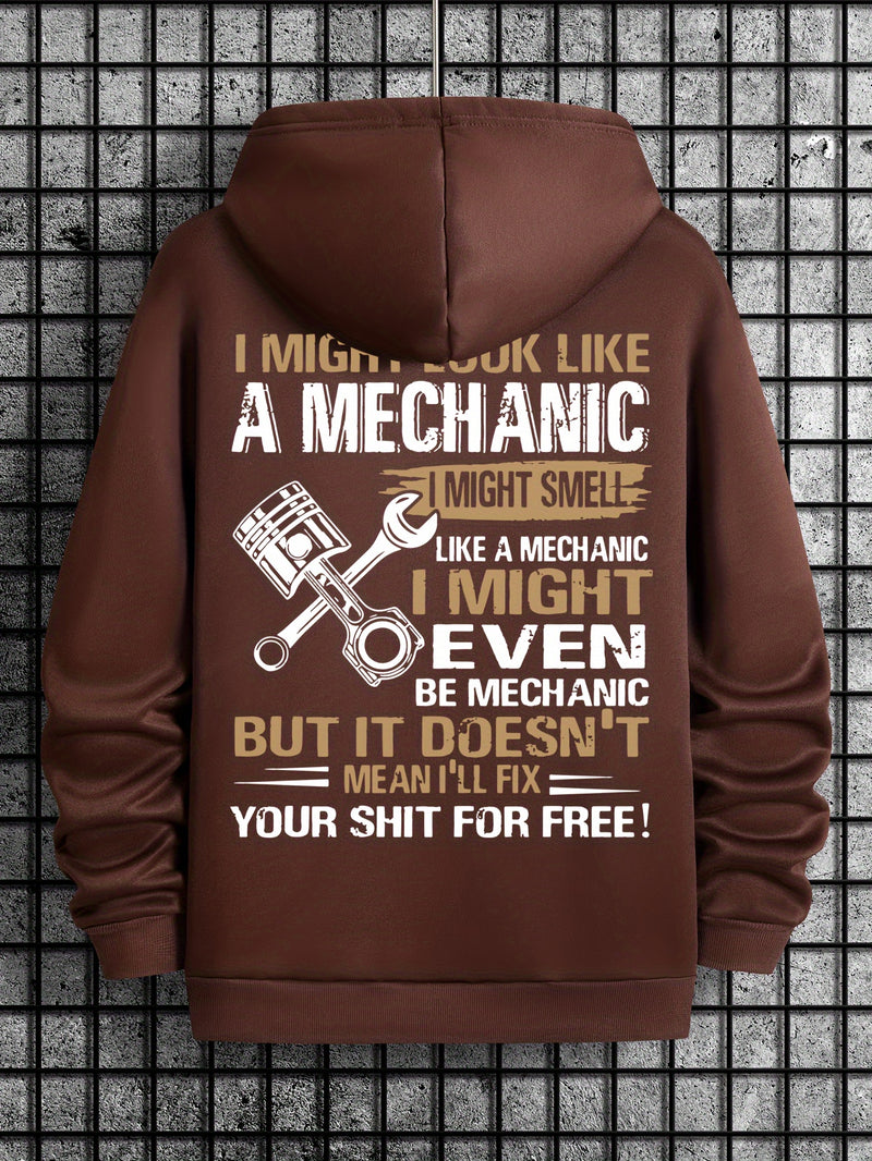 Men’s Hooded Sweatshirt New Solid Color Printed Hoodie Loose.