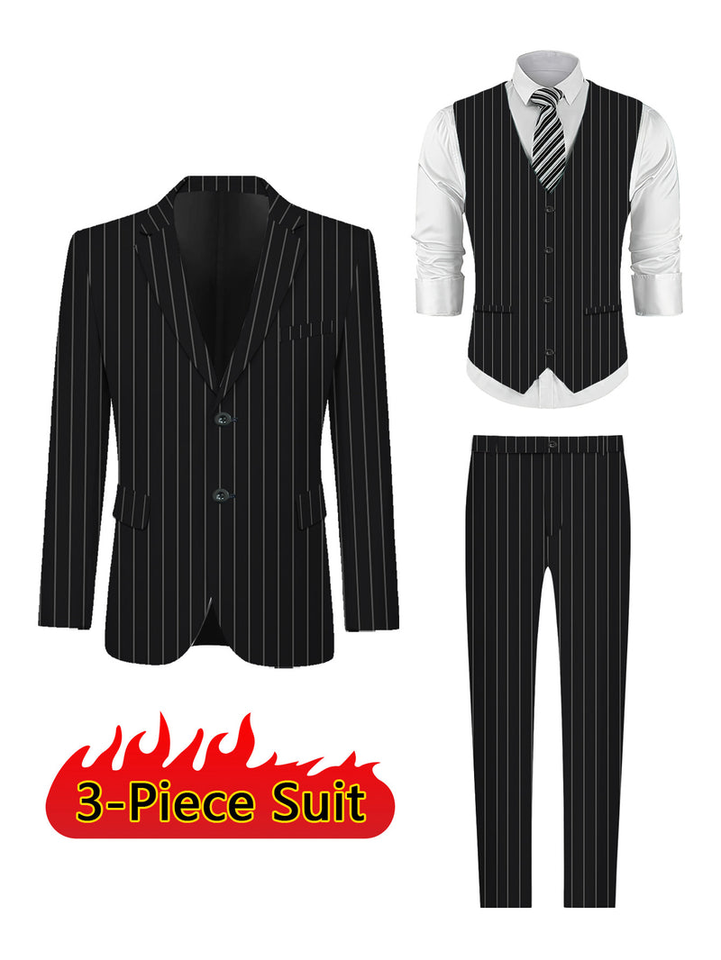 A Three-Piece Set for Men Consisting of a Formal Suit Jacket.