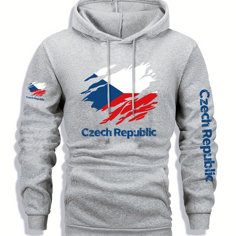 Men's Fleece-Lined Hooded Sweatshirt.