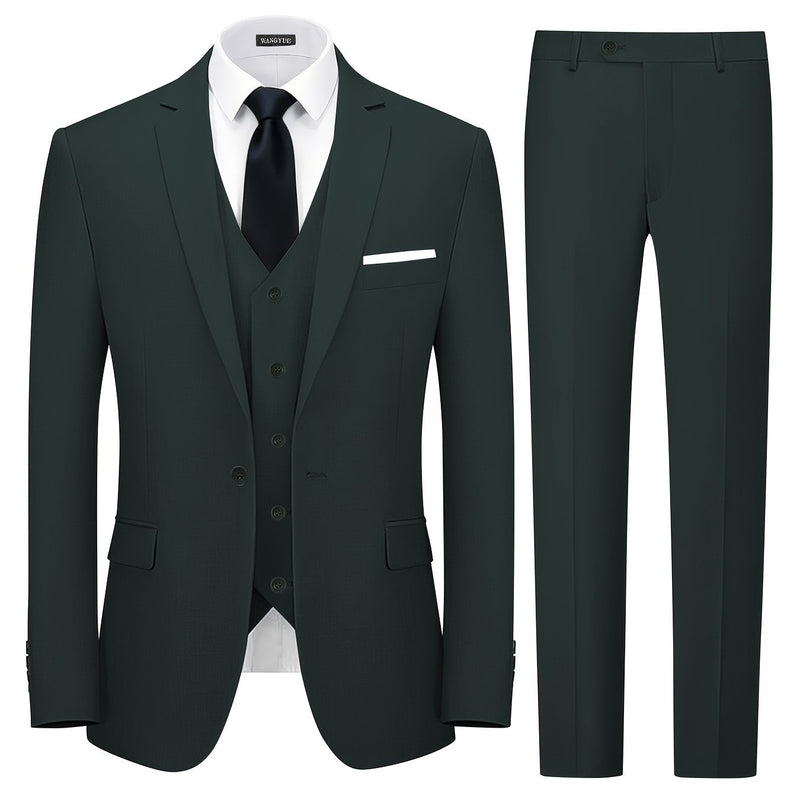 Men's 3pcs Regular Casual Business Suit Set Including Jacket.