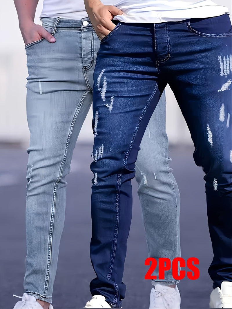 Gengyuan Shi - Men's Casual Stretch Pants 2pcs Set.