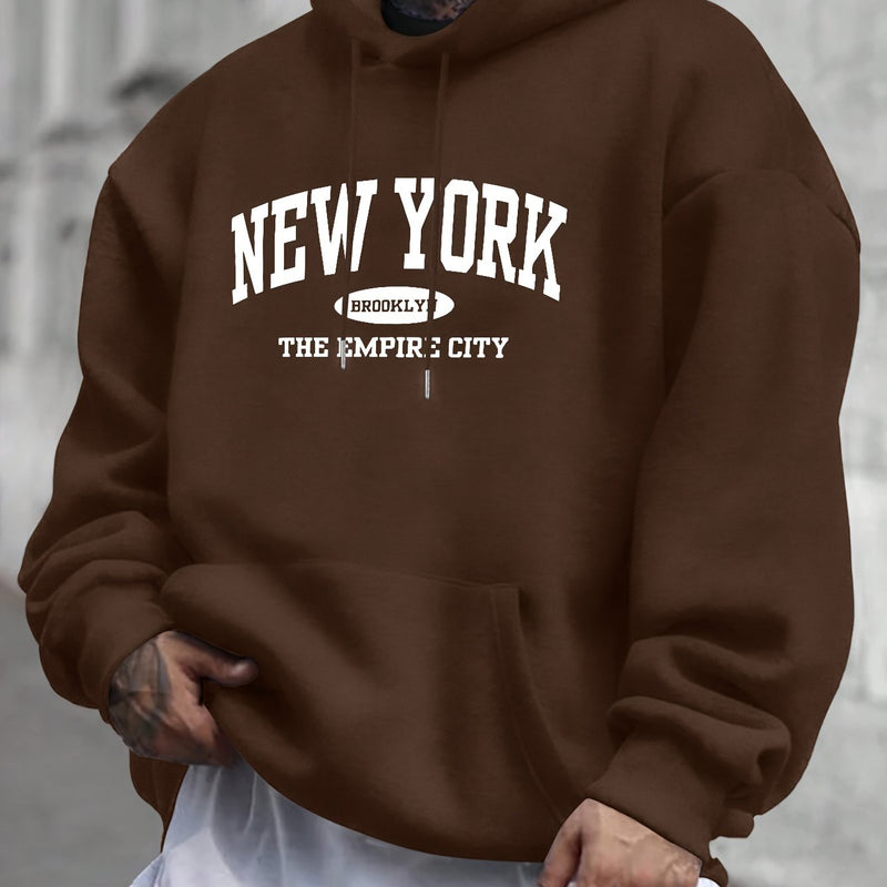Men's hooded sweatshirt.