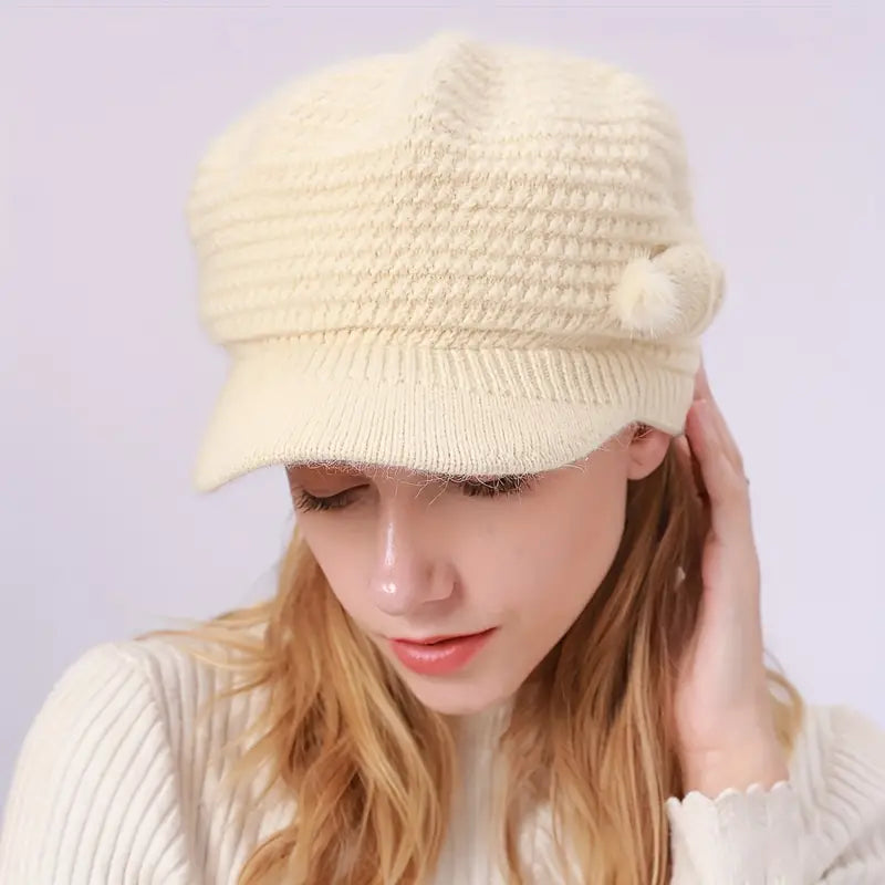 Solid Color Warm Knitted Cap Lightweight Cold