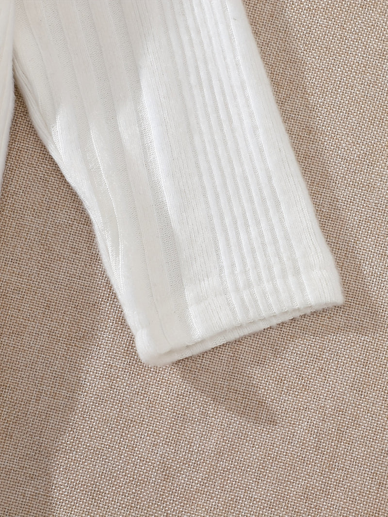 6pcs Kids Fleece Ribbed Long Sleeve Pants Set Fashion Casual Elastic.