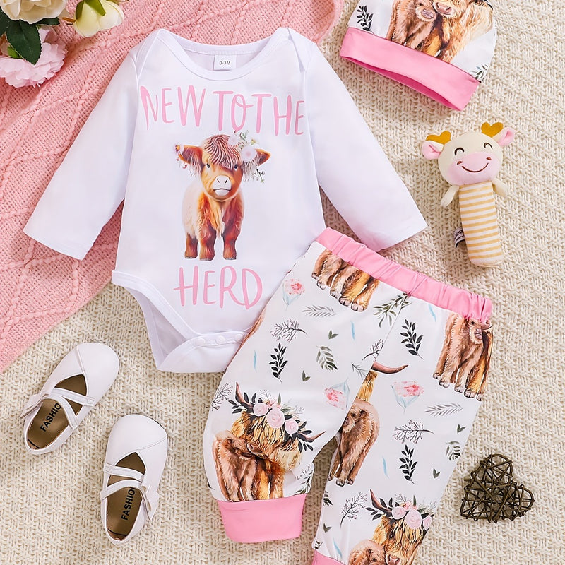New to the Herd Newborn Boy Girl Bodysuit.