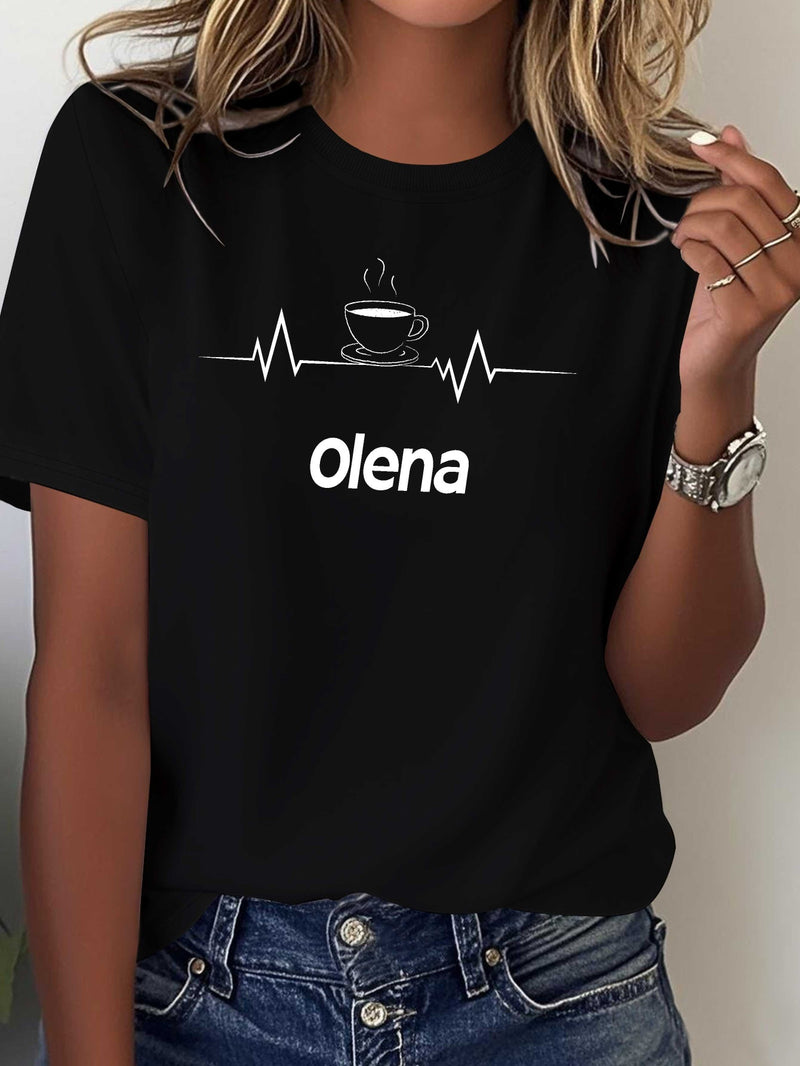 Women's pure comfortable T-shirt.