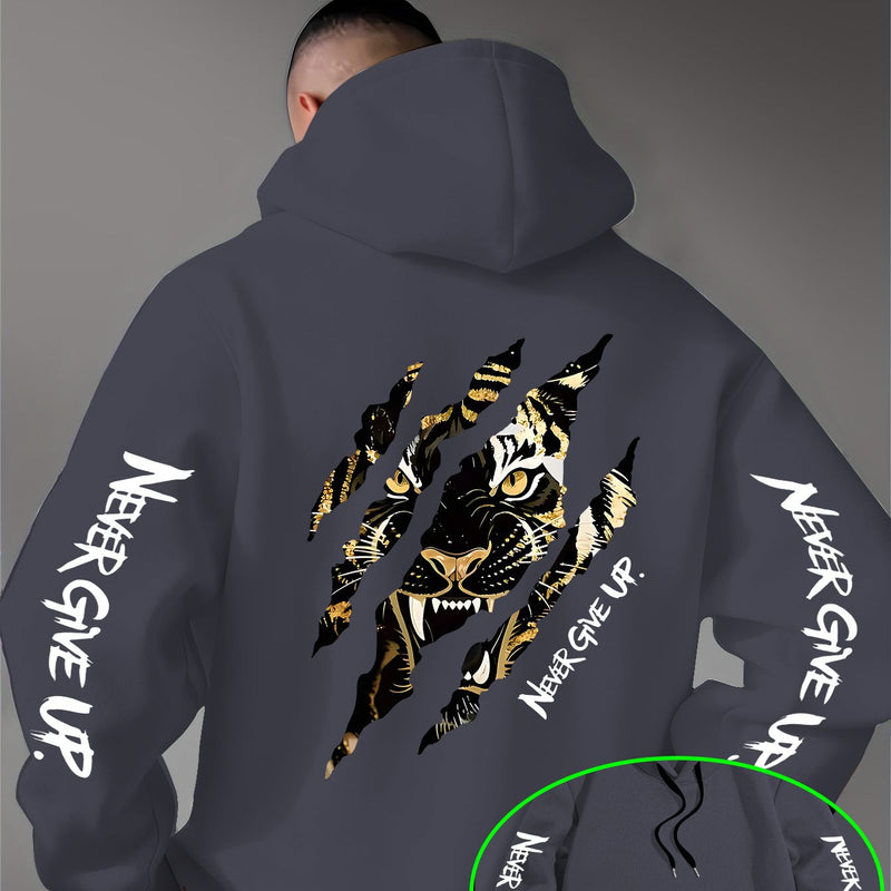 Men's Casual Personality Hooded Sweatshirt.