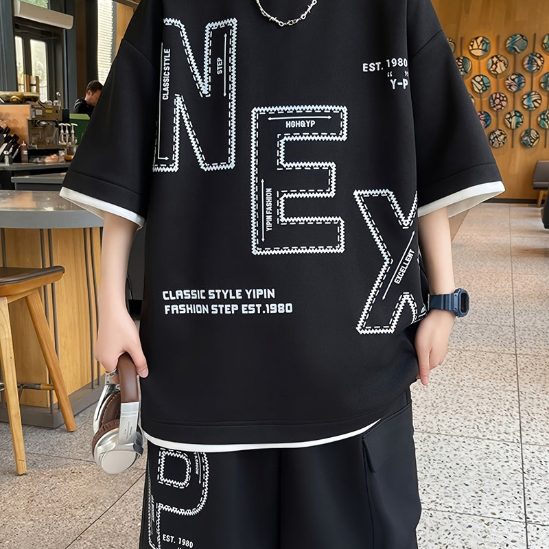 Sportswear Set, Youth Student Casual Two-Piece Outfit.