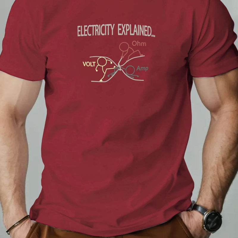 Men's "Electricity Explained" Graphic T-Shirt.
