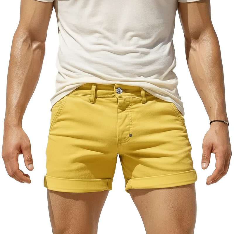 Gengyuan'S of Men'S Casual Stretch Denim Shorts - Classic Regular Fit.