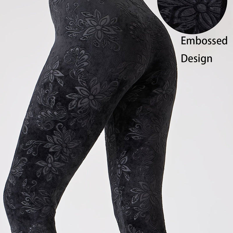 Chinese Style Women's Sports Leggings, High-Waisted.