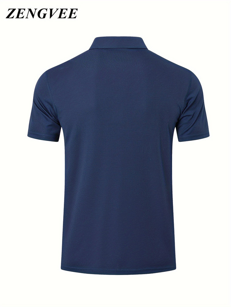 3pcs Mens Shirts Short Sleeve Breathable Quick Dry Golf.