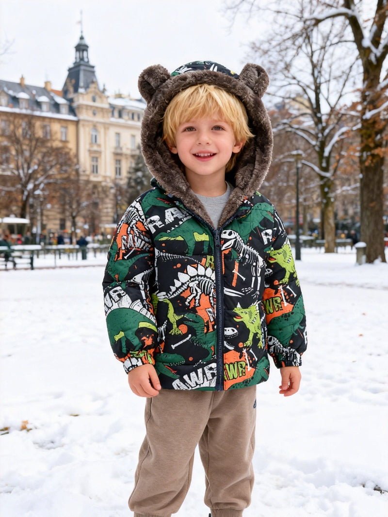 Boys Dinosaur Adventure Hooded Jacket.