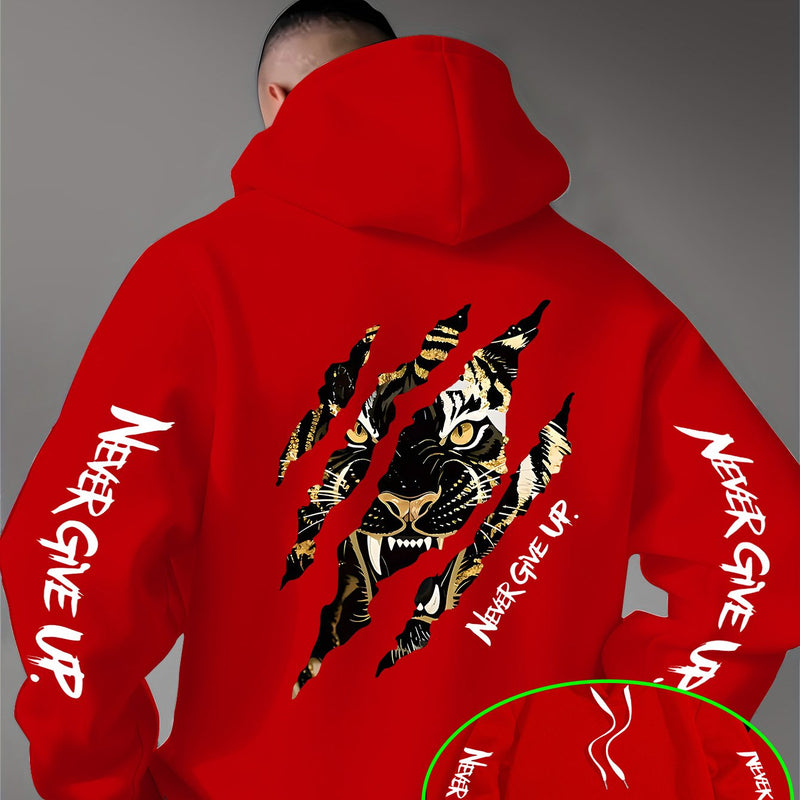 Men's Casual Personality Hooded Sweatshirt.