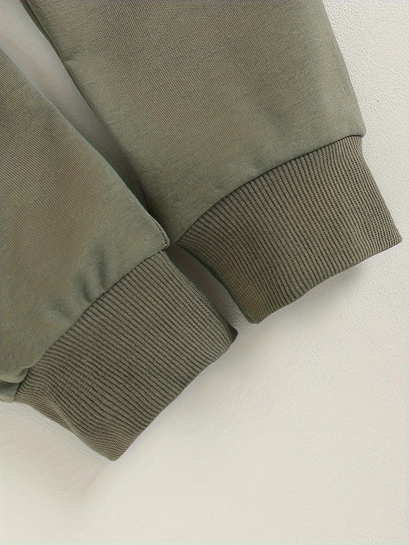 2pcs 0-2 Years Old Baby Boy Winter Clothes Contrast Color Long-Sleeved.