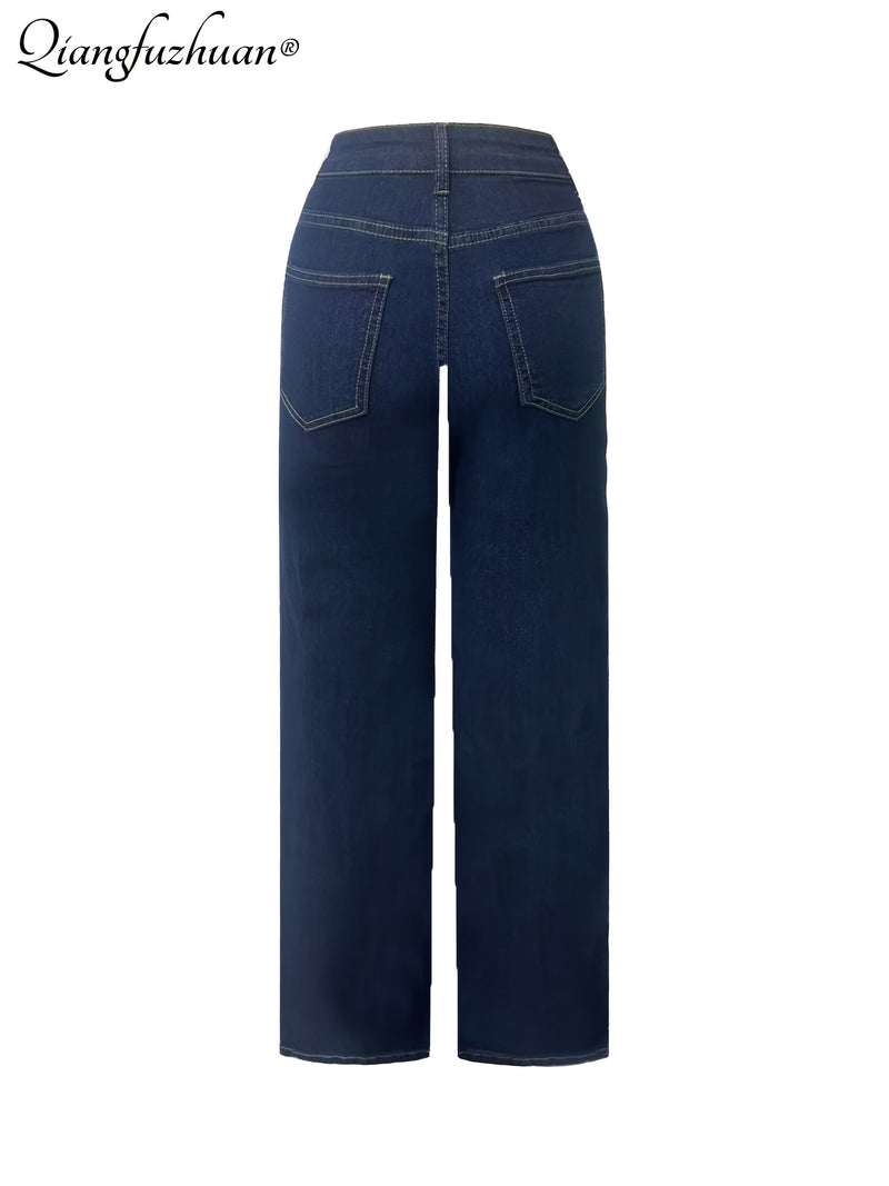 Ladies' Stretch Slim Straight-leg Jeans.